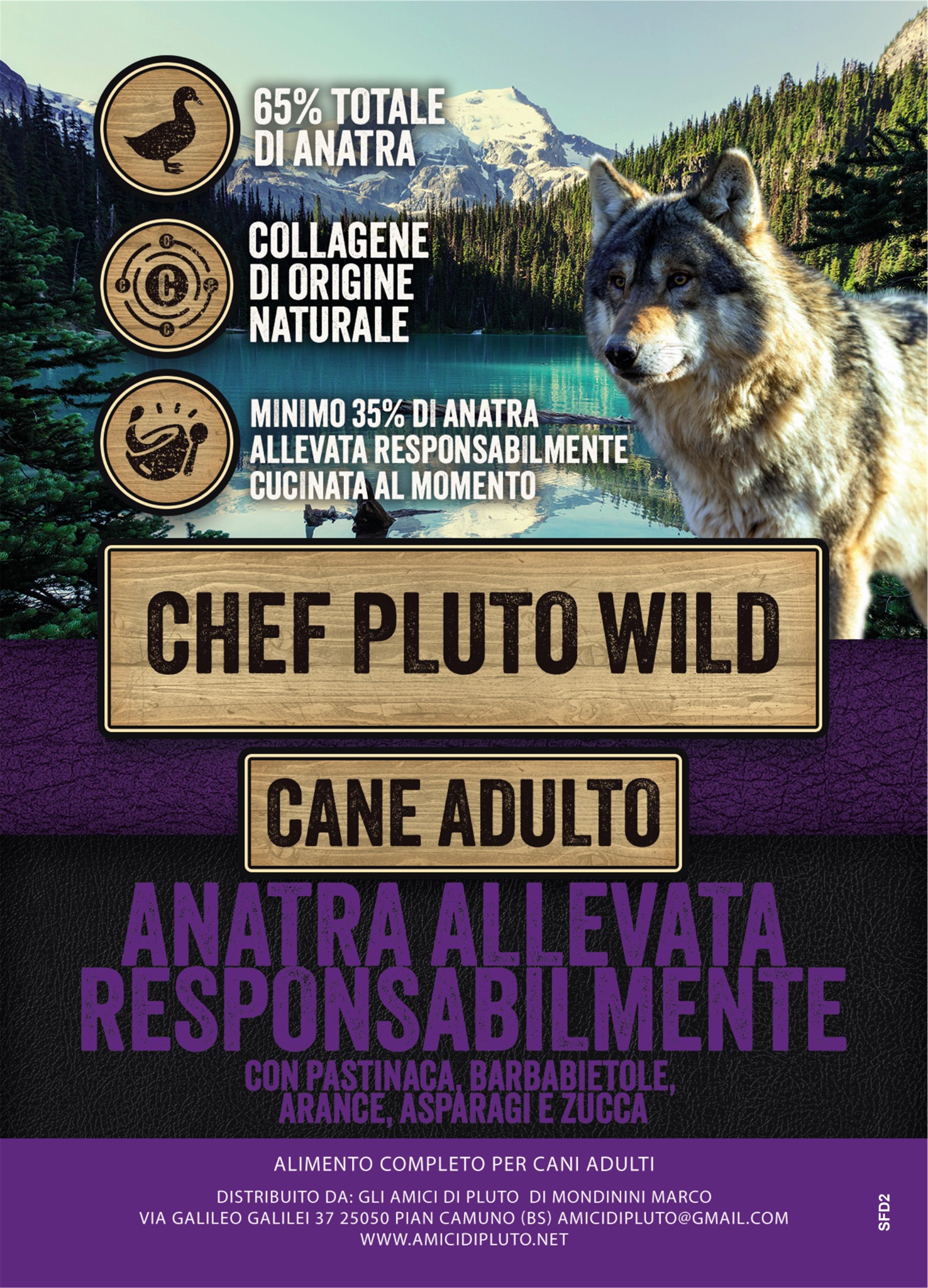 Chef Pluto Wild Anatra Allevata Responsabilmente – Cane Adulto