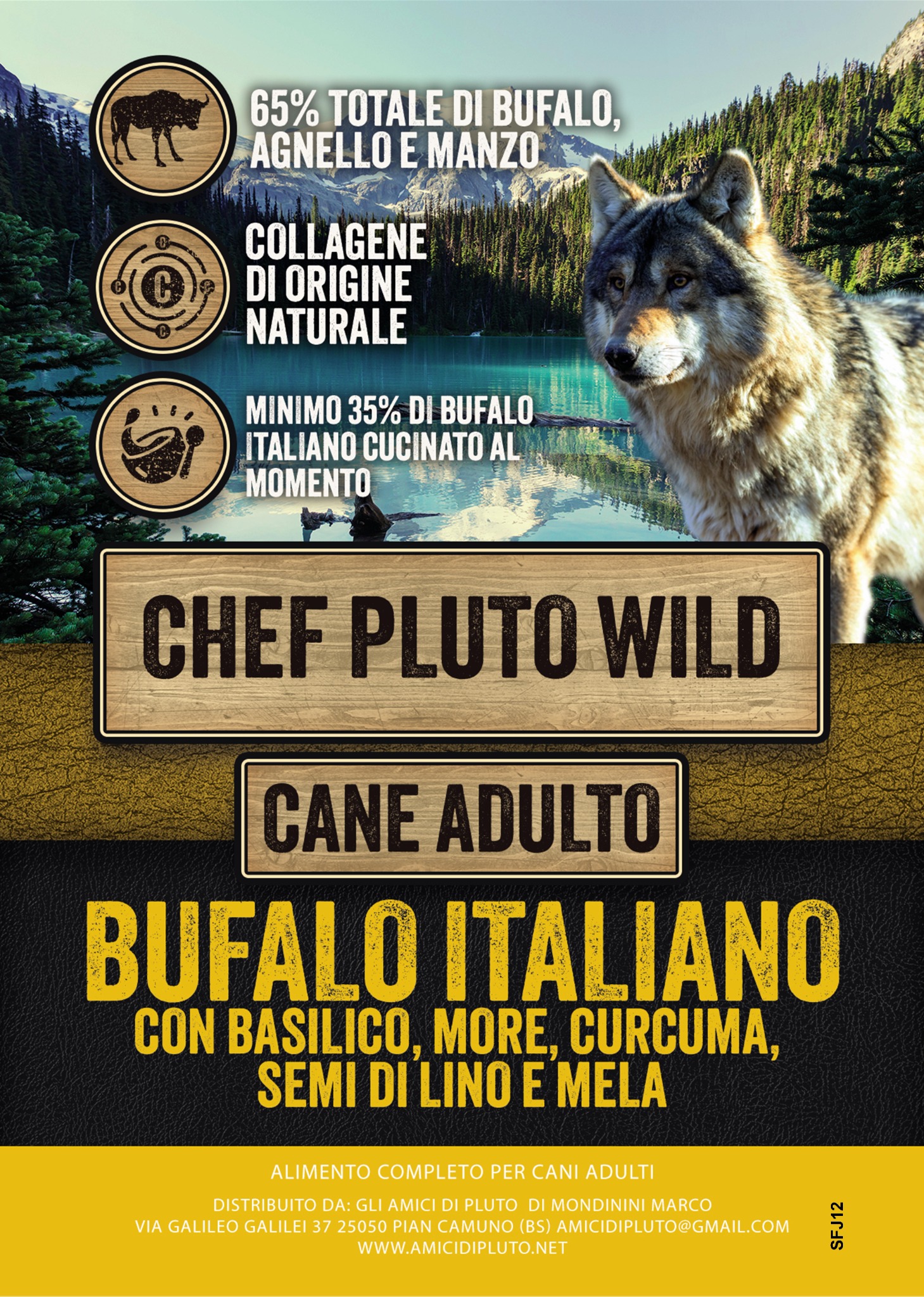 Chef Pluto Wild Bufalo Italiano – Cane Adulto