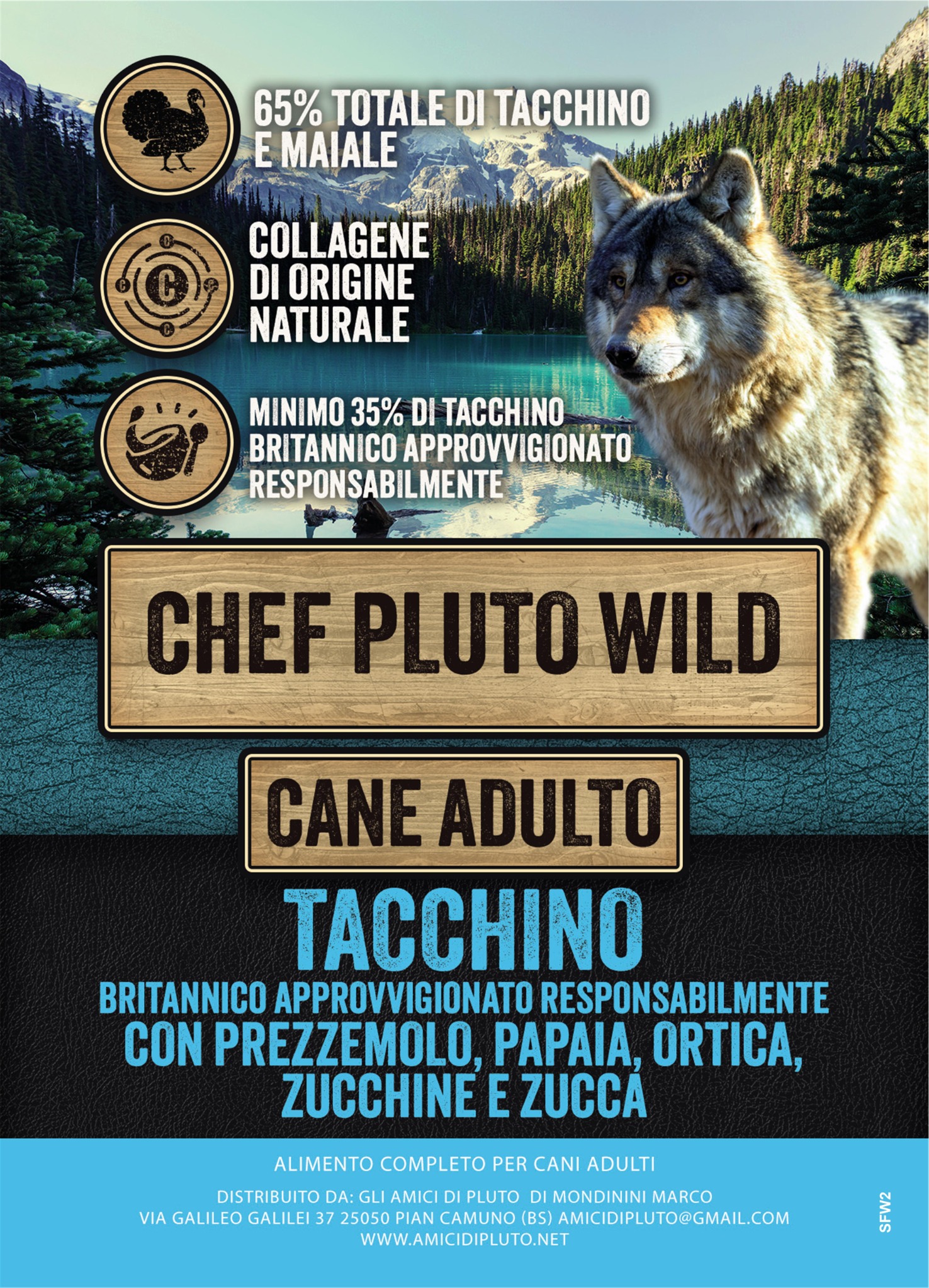 Chef Pluto Wild Tacchino Britannico – Cane Adulto
