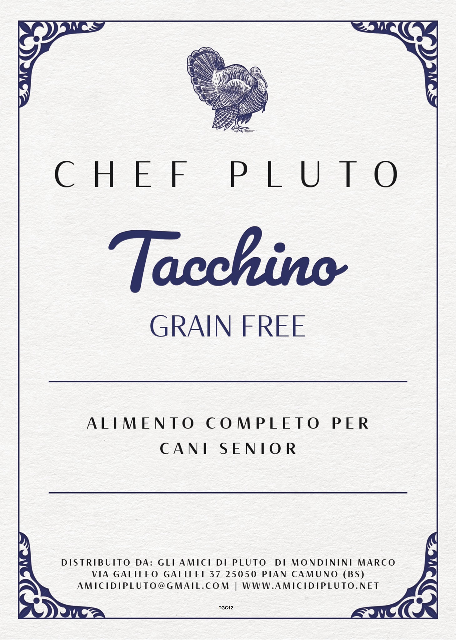 Tacchino Grain Free Senior - Tacchino grain free con patate dolci e supporto nutrizionale per le articolazioni.