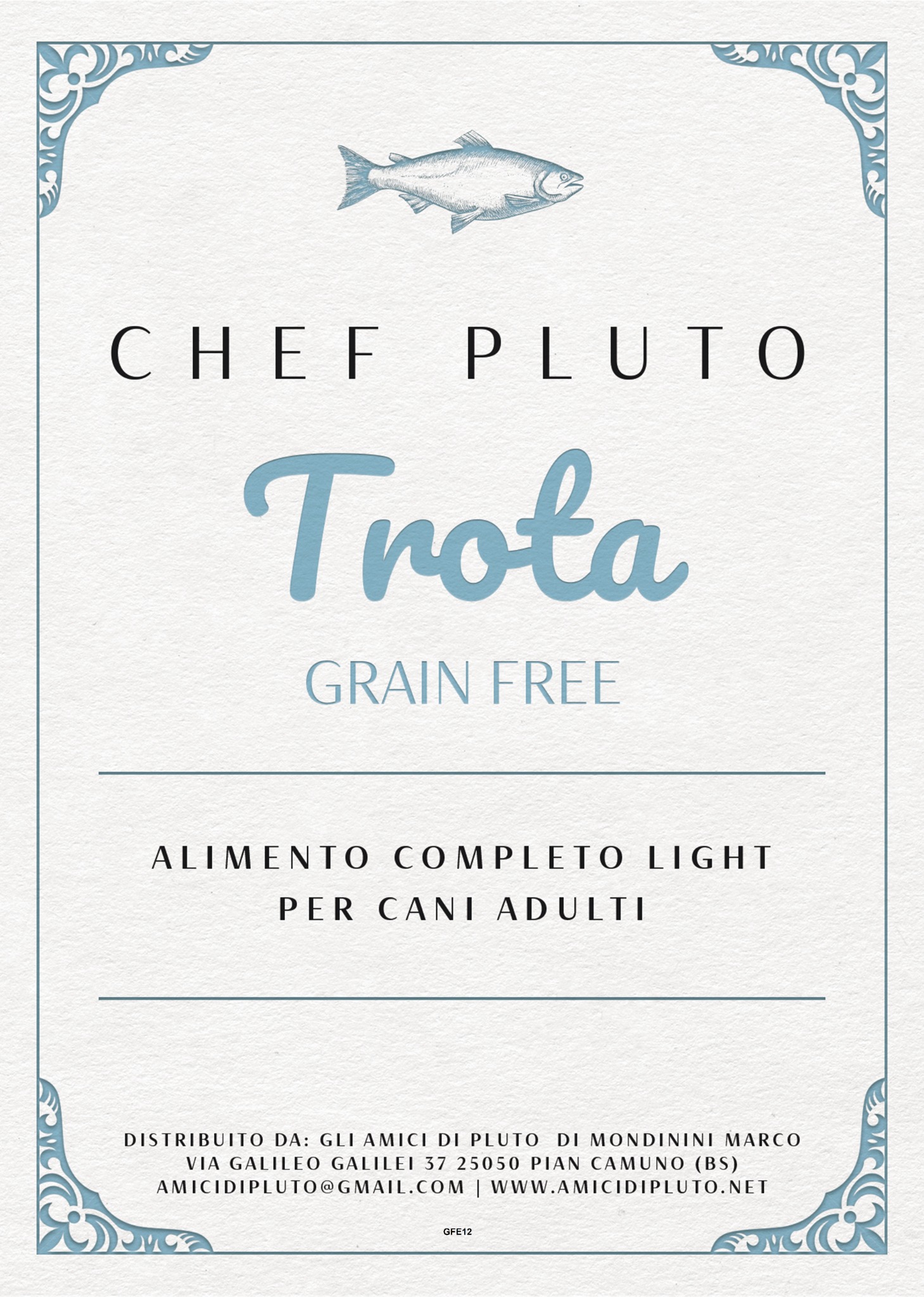 Trota Grain Free Light - Trota grain free con altri pesci e patate dolci, a ridotto tenore calorico.