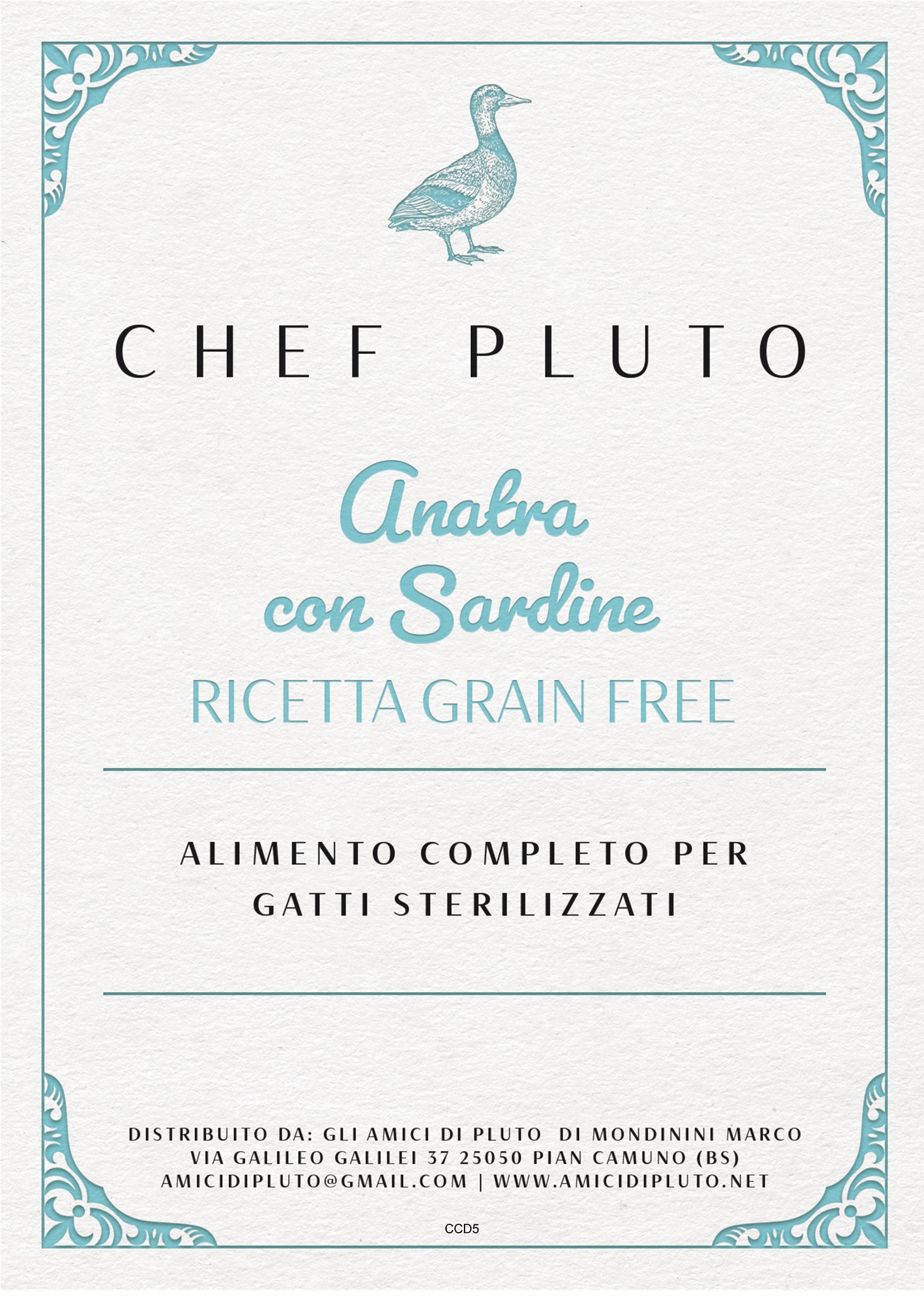 Anatra con Sardine – Gatto adulto sterilizzato