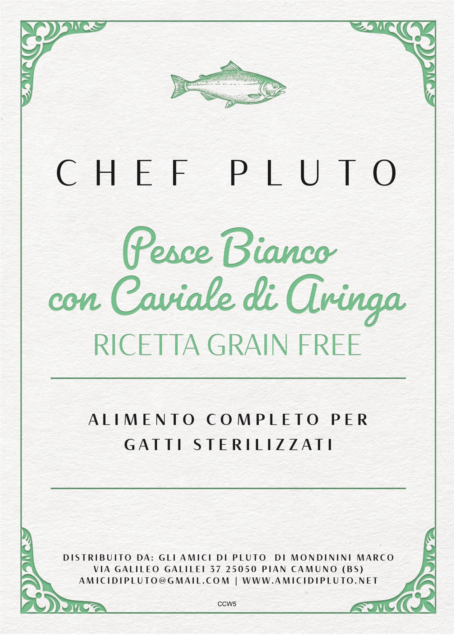 Pesce Bianco con Caviale di Aringa – Gatto adulto sterilizzato