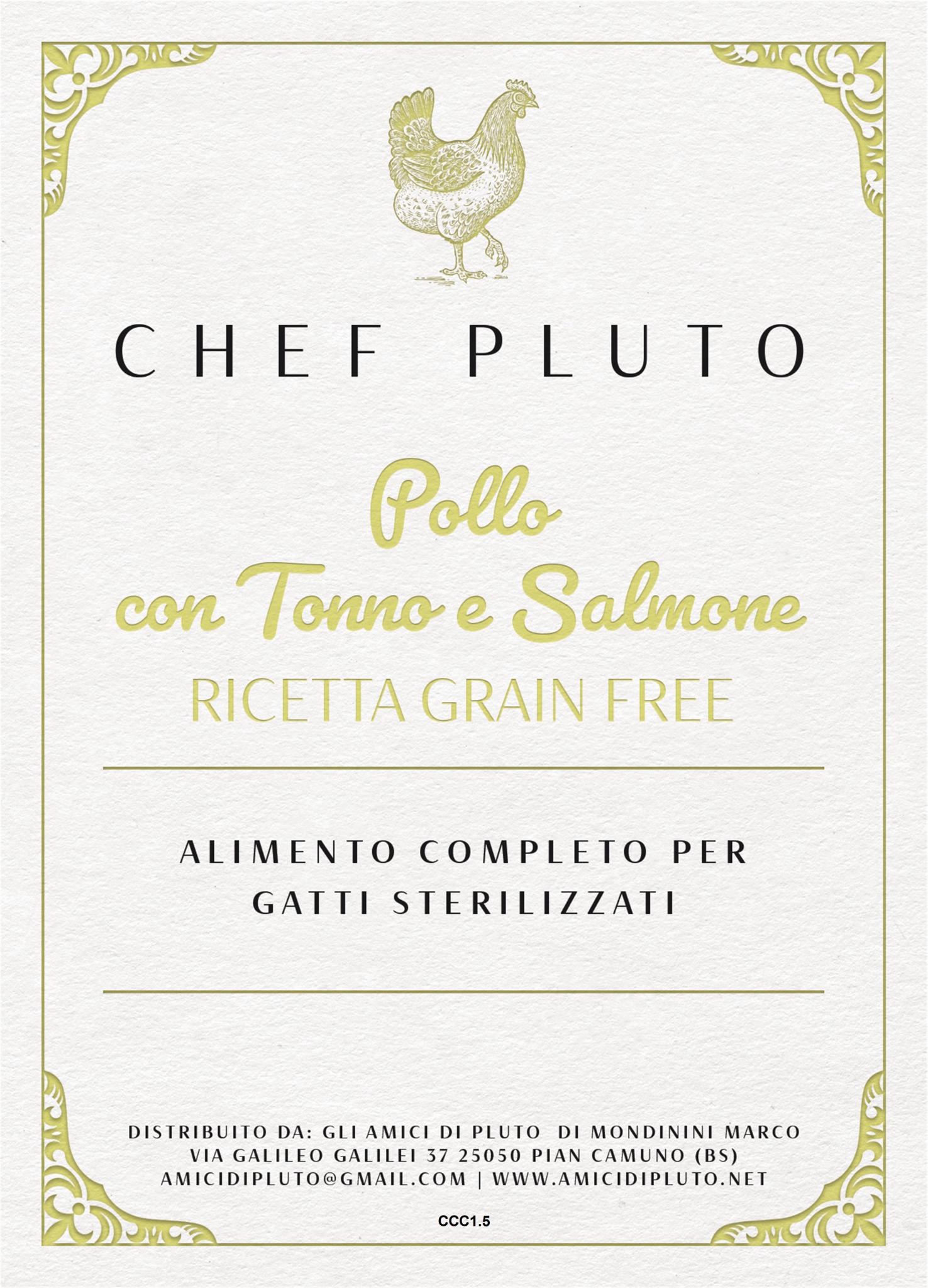 Pollo con Tonno e Salmone – Gatto adulto sterilizzato